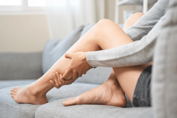 Physiotherapist providing treatment for nighttime leg cramps