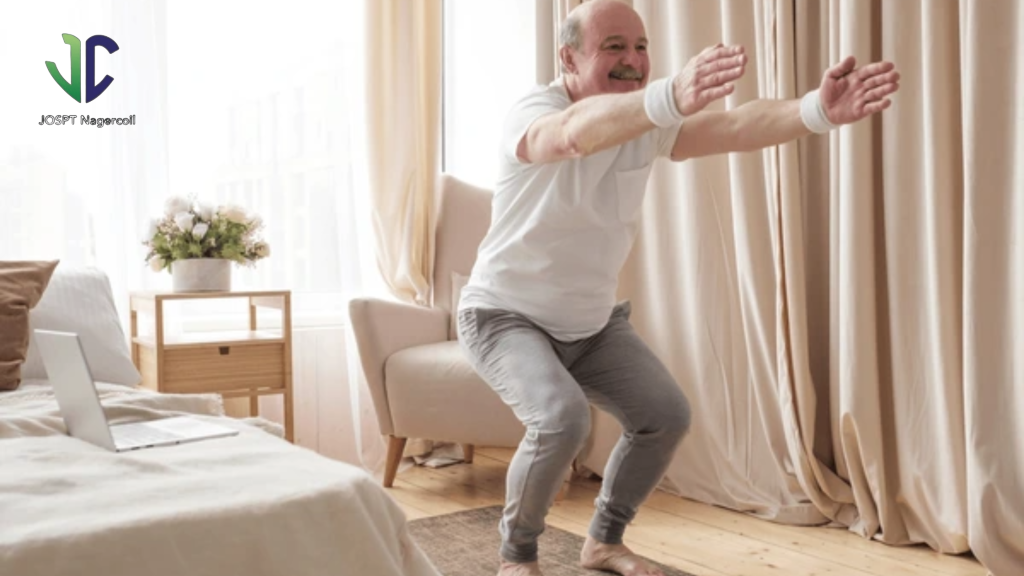 Person doing balance exercise